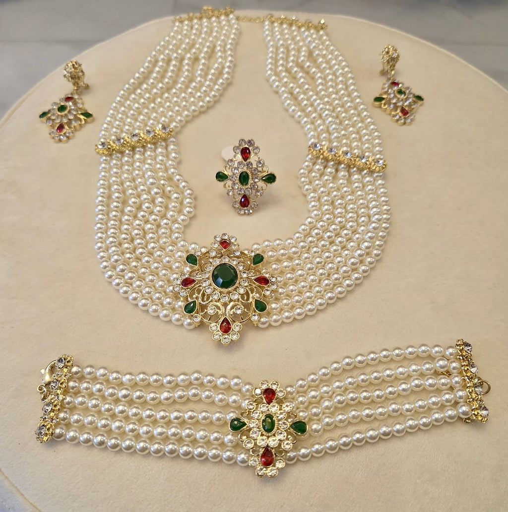 Parure beldia perlée