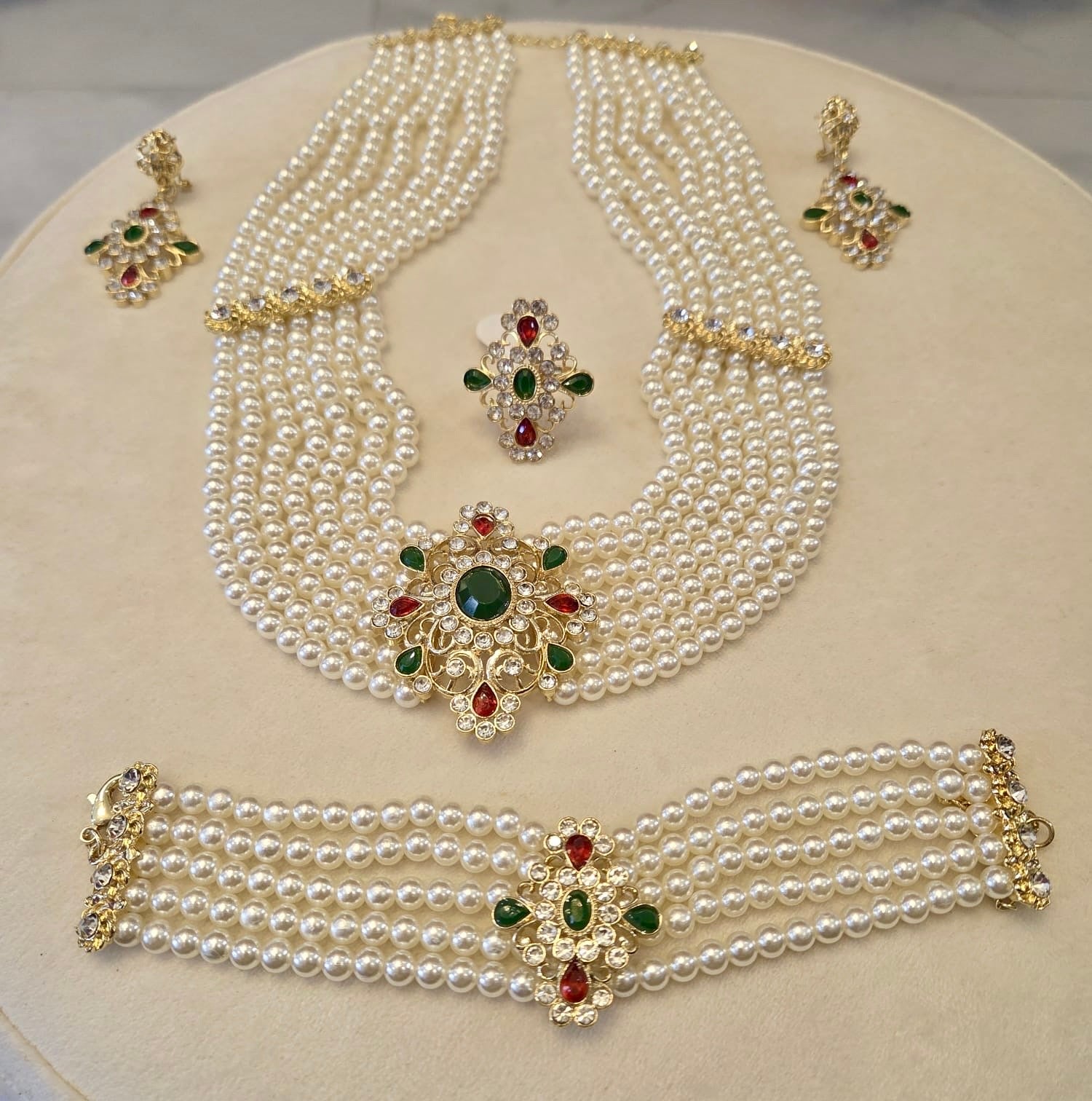 Parure beldia perlée