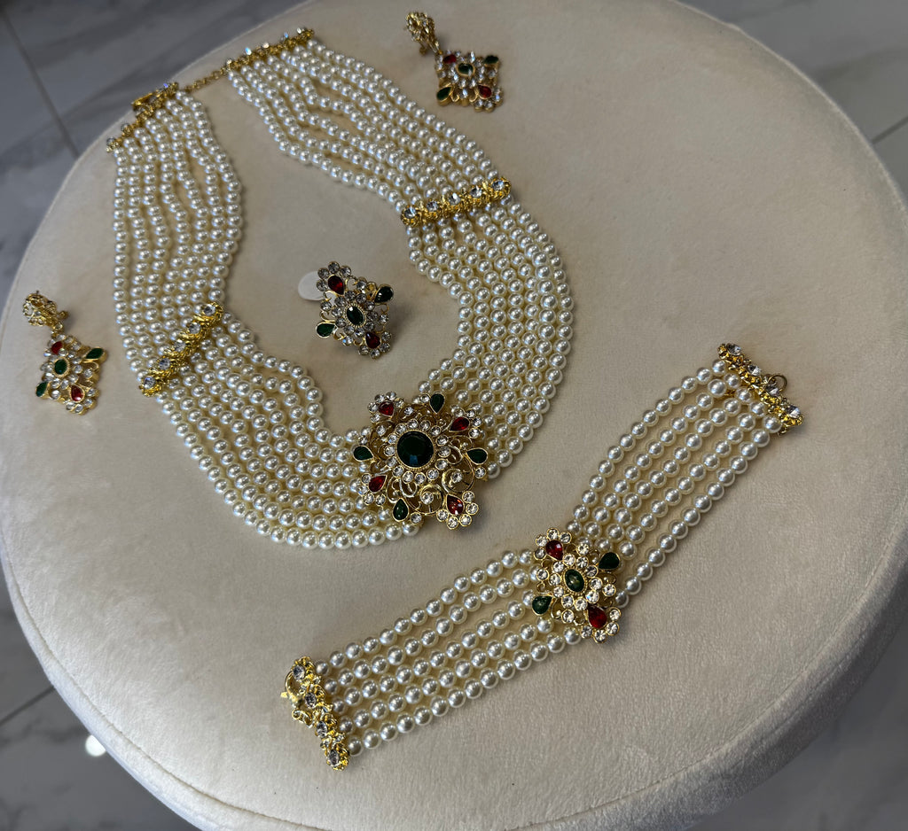 Parure beldia perlée
