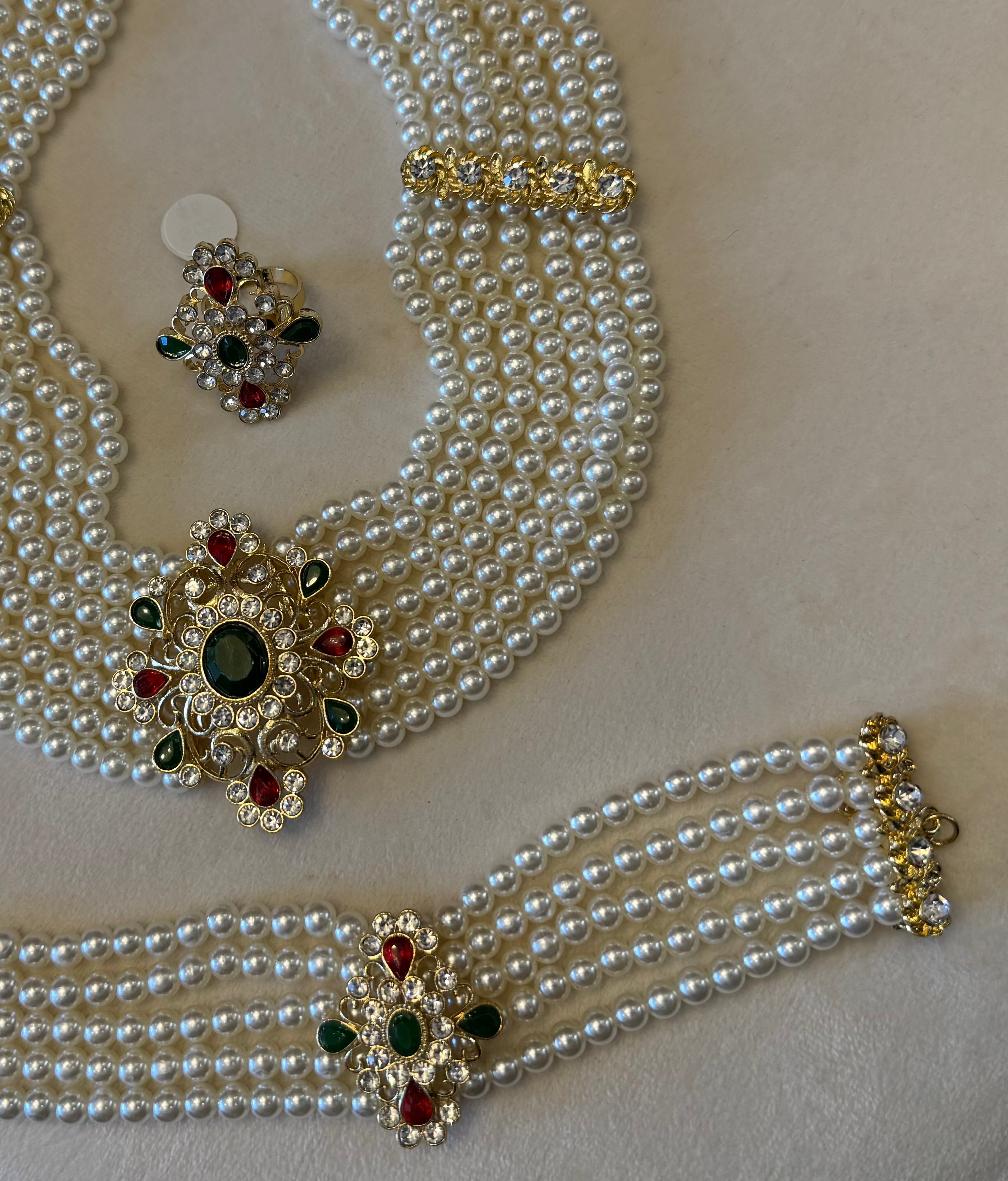 Parure beldia perlée